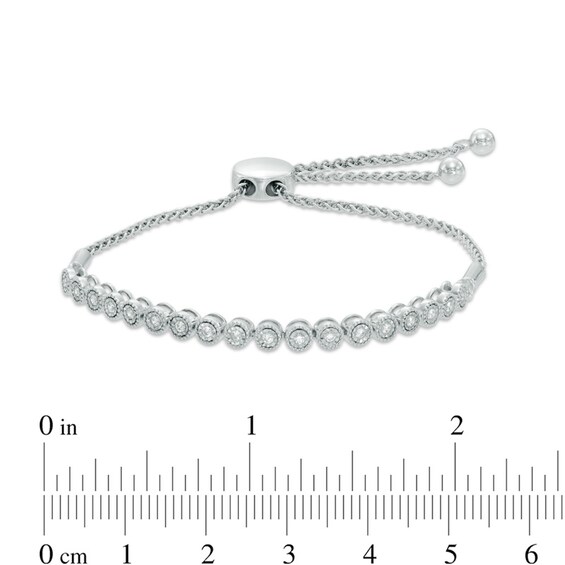 1/4 CT. T.w. Diamond Bolo Bracelet in Sterling Silver - 9.5"