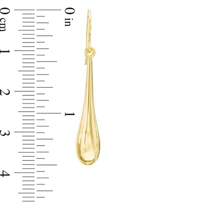 Details about   Real 14kt Yellow Gold CZ Teardrop Post Earrings