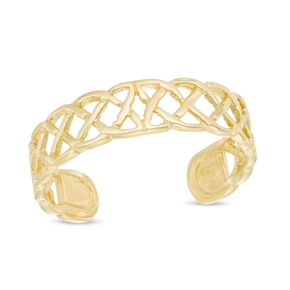Celtic Lattice Toe Ring in 14K Gold
