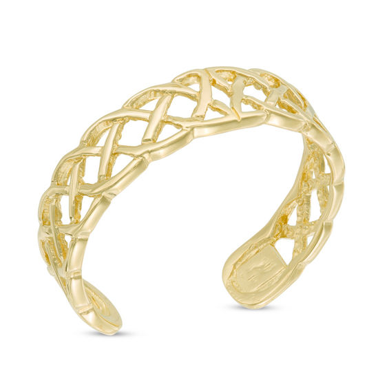 Celtic Lattice Toe Ring in 14K Gold