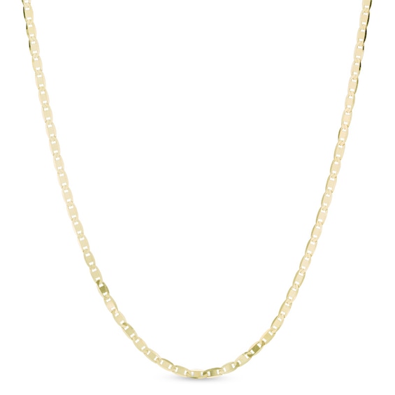 Ladies' 1.7mm Mariner Chain Necklace in Solid 10K Gold