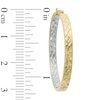 Thumbnail Image 2 of Diamond-Cut Inside-Out Hoop Earrings in 10K Two-Tone Gold