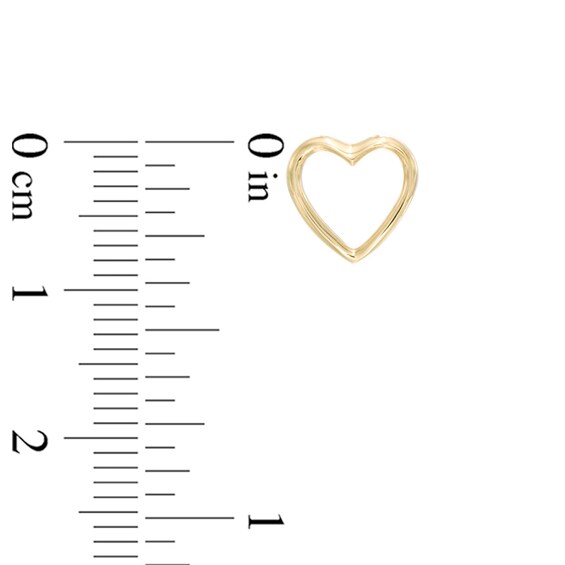 Heart Stud Earrings in 10K Gold