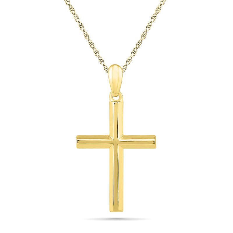 Stacked Cross Pendant in 10K Gold | Zales