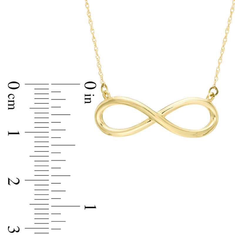 Peoples 0.146 CT. T.W. Scattered Diamond Sideways Infinity Necklace in 10K  Two-Tone Gold|Peoples Jewellers | The Pen Centre