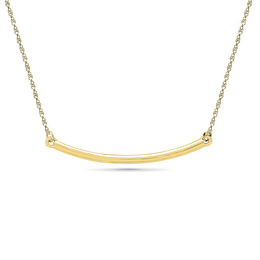 Curved Bar Necklace in 10K Gold Zales