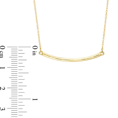 Curved Bar Necklace in 10K Gold | Zales