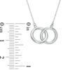 Thumbnail Image 2 of Interlocking Circles Necklace in 10K White Gold