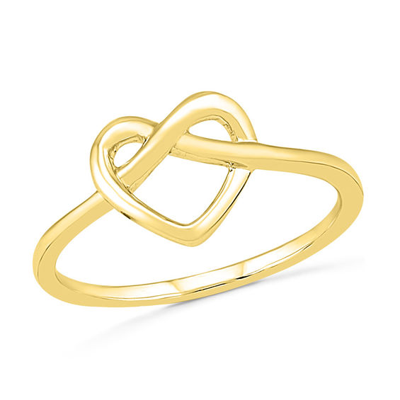 Heart Knot Ring in 10K Gold