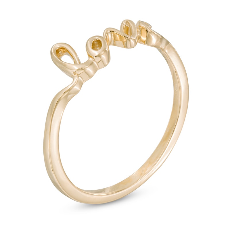 "love" Ring in 10K Gold