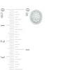 Thumbnail Image 2 of 3/4 CT. T.W. Certified Diamond Oval Double Frame Stud Earrings in 14K White Gold (J/I1)