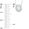 Thumbnail Image 2 of 1/3 CT. T.W. Certified Diamond Oval Double Frame Pendant in 14K White Gold (J/I1)