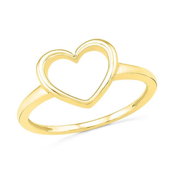 Heart Outline Ring in 10K Gold