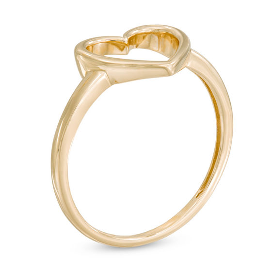 Heart Outline Ring in 10K Gold