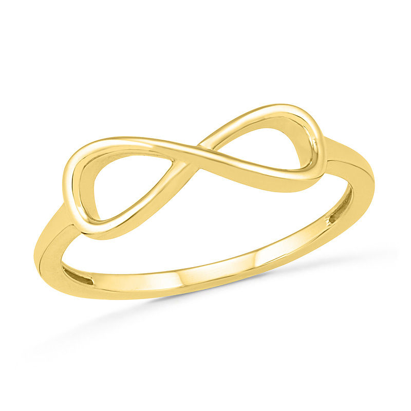 Main Image 1 of Sideways Infinity Ring in 10K Gold