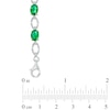 Thumbnail Image 1 of Oval Lab-Created Emerald and Diamond Accent Bracelet in Sterling Silver - 7.5"