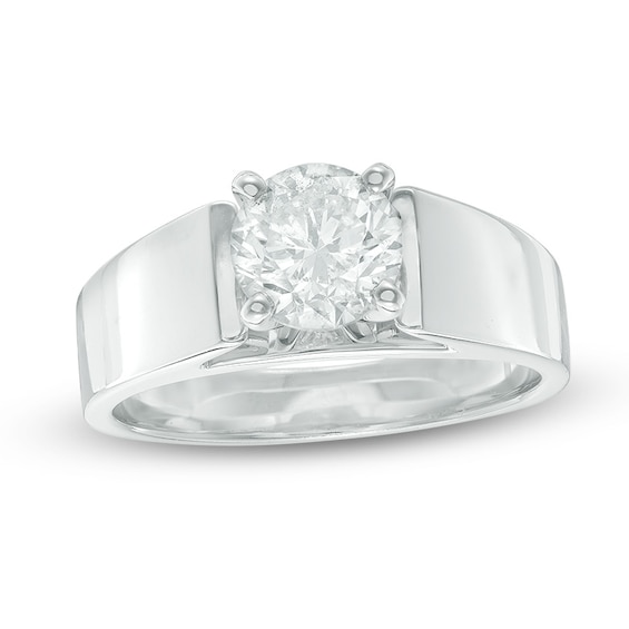 1-1/4 CT. Certified Diamond Solitaire Engagement Ring in 14K White Gold (J/I2)