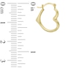 Thumbnail Image 1 of Heart-Shaped Hoop Earrings in 10K Gold