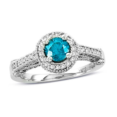 vintage blue diamond ring