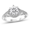 Thumbnail Image 0 of 1 CT. T.W. Diamond Vintage-Style Split Shank Engagement Ring in 14K White Gold