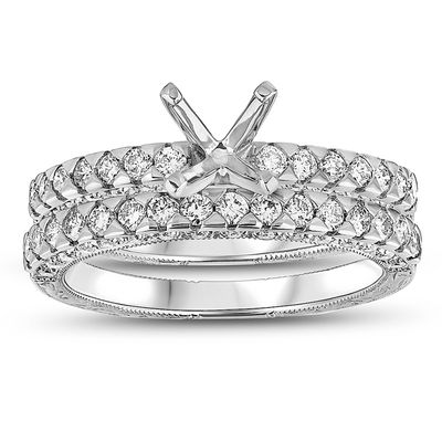 1 CT. T.W. Diamond Semi-Mount Bridal 