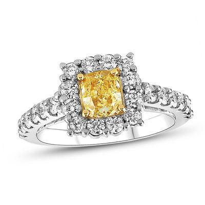 zales canary yellow diamond ring