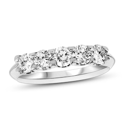 2 CT. T.W. Diamond Five Stone Anniversary Band in 14K White Gold