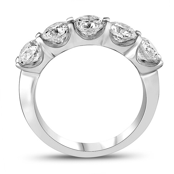 2 CT. T.w. Diamond Five Stone Anniversary Band in 14K White Gold