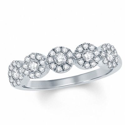 cluster wedding band