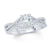 Thumbnail Image 1 of 1/2 CT. T.W. Diamond Frame Twist Bridal Set in 14K White Gold
