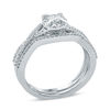 Thumbnail Image 2 of 1/2 CT. T.W. Diamond Frame Twist Bridal Set in 14K White Gold