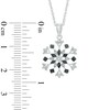 Thumbnail Image 1 of Enhanced Black and White Diamond Accent Snowflake Pendant in Sterling Silver