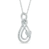 Thumbnail Image 1 of Diamond Accent Swirl Pendant in Sterling Silver