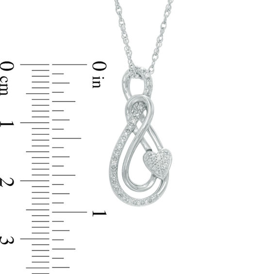 Diamond Accent Swirl Pendant in Sterling Silver