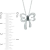 Thumbnail Image 1 of Enhanced Black and White Diamond Accent Butterfly Necklace in Sterling Silver