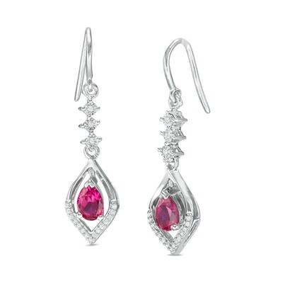 Jewel Zone US Pear Cut Simulated Ruby Pendant & Chain in 14k Gold Over Sterling Silver 1.5 Cttw Jewel Zone US Pear Cut Simulated Ruby Pendant & Chain in 14k Gold Over Sterling Silver 1.5 Cttw