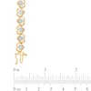 Thumbnail Image 2 of Diamond Accent Heart Link Bracelet in Sterling Silver with 14K Gold Plate - 7.25"