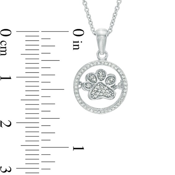1/10 CT. T.w. Diamond Dog Paw Pendant in Sterling Silver
