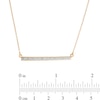 Thumbnail Image 1 of 1/10 CT. T.W. Diamond Bar Necklace in Sterling Silver and 18K Gold Plate