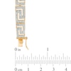 Thumbnail Image 2 of 1/10 CT. T.W. Diamond Greek Key Bracelet in Sterling Silver and 18K Gold Plate - 7.25"