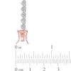 Thumbnail Image 2 of 1/10 CT. T.W. Diamond Heart Bracelet in Sterling Silver and 18K Rose Gold Plate - 7.25"