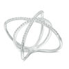 Thumbnail Image 2 of 1/4 CT. T.W. Diamond Orbit Ring in 10K White Gold