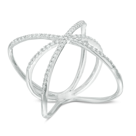 1/4 CT. T.w. Diamond Orbit Ring in 10K White Gold
