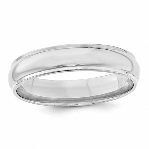 Men S 5 0mm Wedding Band In 14k White Gold Bands Men S 5 0mm Wedding Band In 14k White Gold
