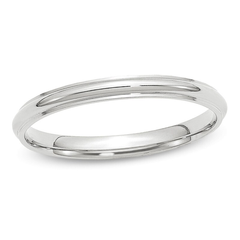 Ladies' 2.5mm Wedding Band in 14K White Gold | Zales