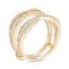 Thumbnail Image 1 of 3/4 CT. T.W. Baguette and Round Diamond Chevron Solitaire Enhancer in 14K Gold