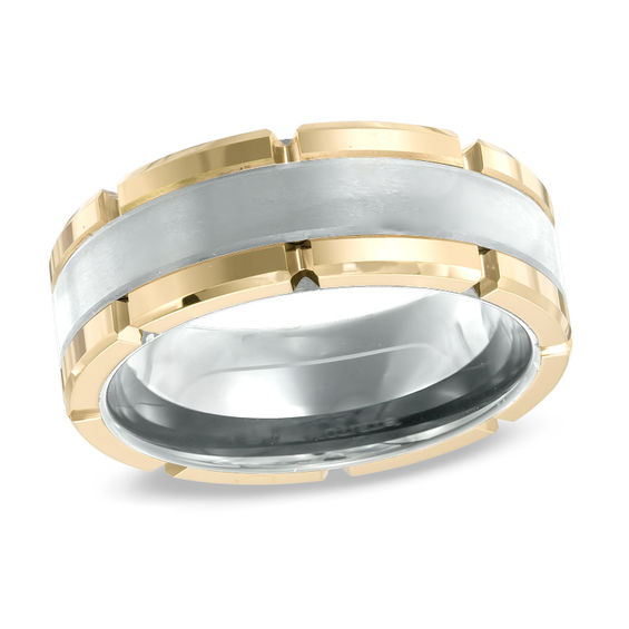 Triton Men S 8 0mm Comfort Fit Two Tone Tungsten Wedding Band Triton Men S 8 0mm Comfort Fit Two Tone Tungsten Wedding Band