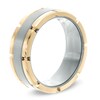 Thumbnail Image 1 of Triton Men's 8.0mm Brick Edge Engravable Wedding Band in Two-Tone Tungsten (1 Line)