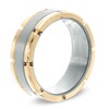 Thumbnail Image 1 of Triton Men's 8.0mm Brick Edge Engravable Wedding Band in Two-Tone Tungsten (1 Line)