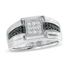 Thumbnail Image 1 of 5/8 CT. T.W. Enhanced Black and White Diamond Ring in 10K White Gold